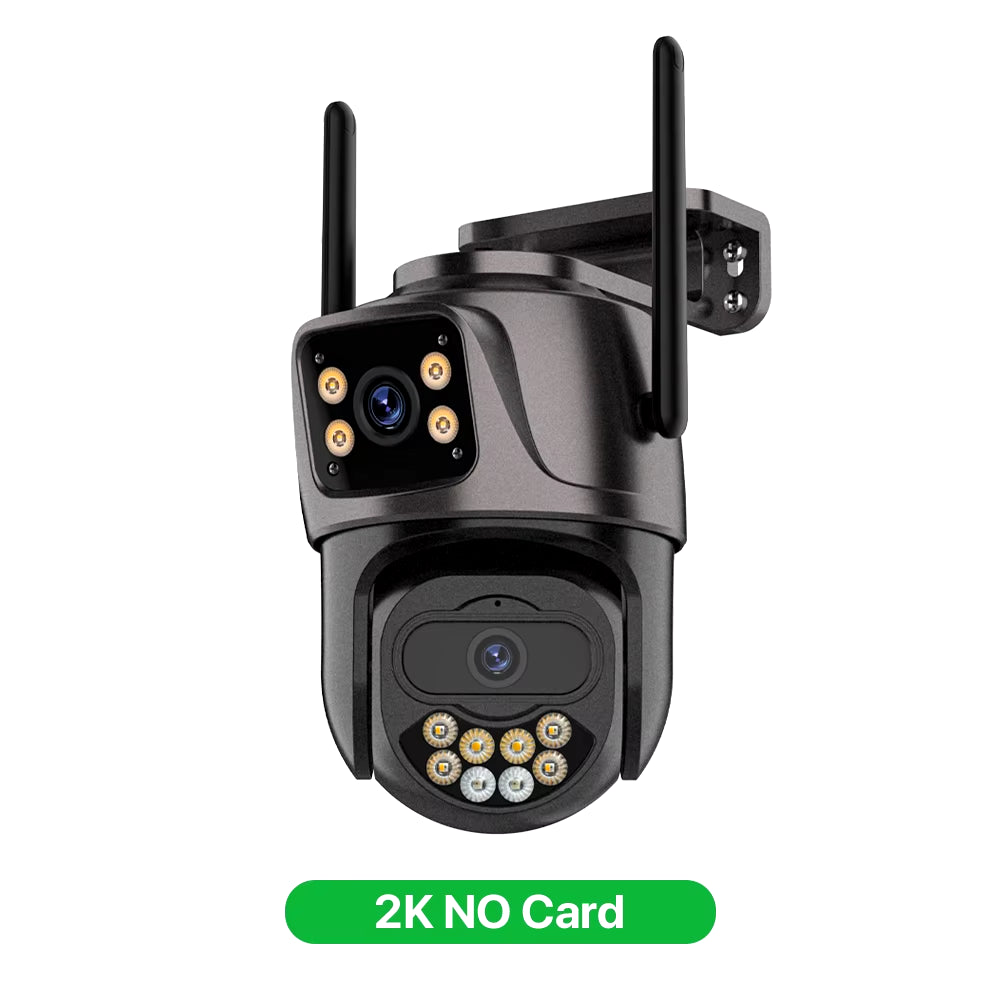 6K 9MP HD IP Camera Outdoor Three-Lens External Wifi Camera 4K 8MP Dual Screen Security PTZ Cam Auto Tracking Surveillance Icsee
