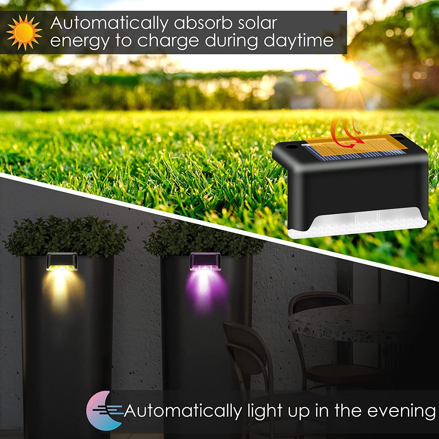 Solar Pool Side Lights 4-Pack, Color Changing Waterproof Light up Swimming Pool